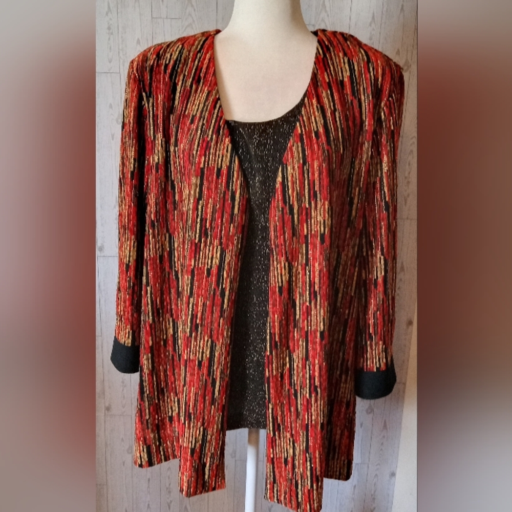 R&M Richards Flashy Elegant Jacket Blouse Women's Size 18W